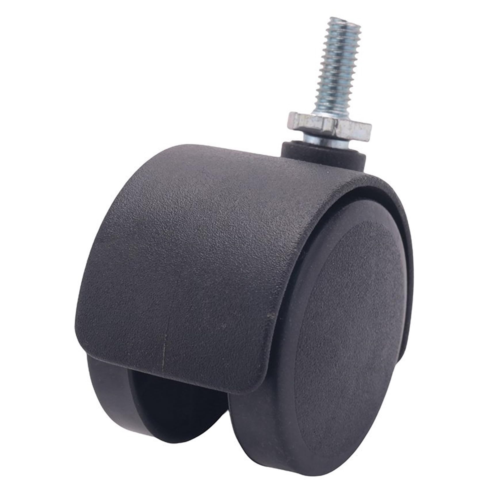 Aisuoka 6mm Threaded Stem 40mm Dual Wheel Rotatable Caster Black