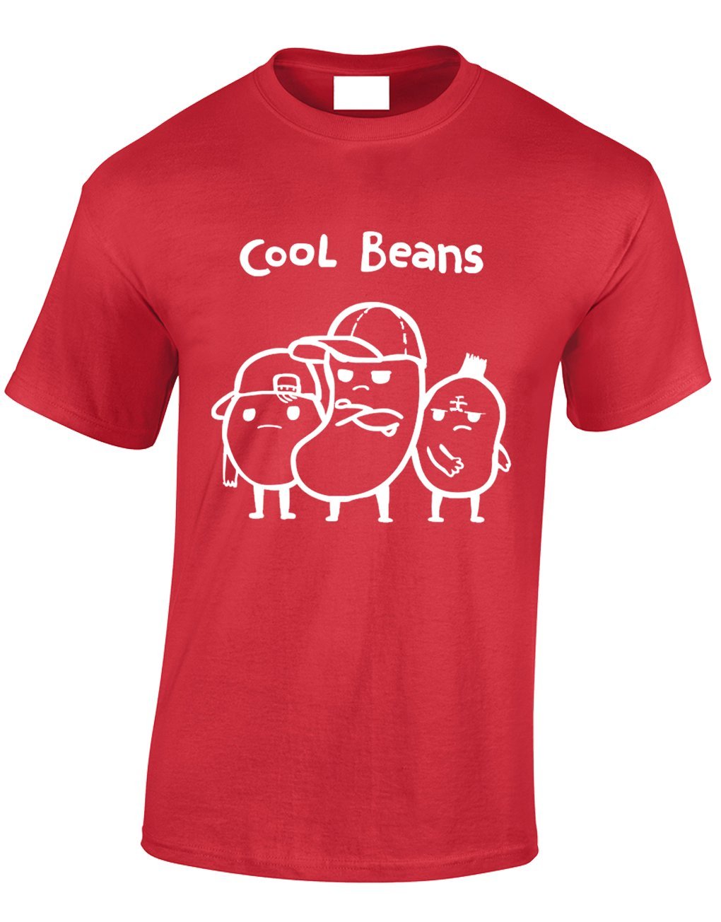 Crown Designs Cool Beans Novelty Gifts for Men & Teenagers T-Shirts Tops - Red/Large