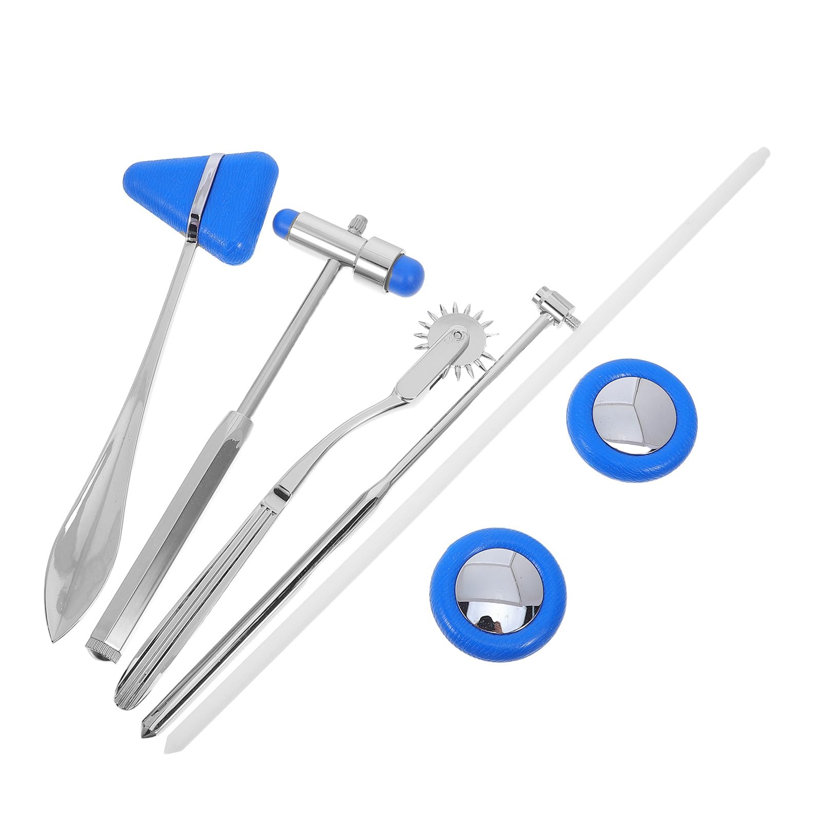 Kichvoe 1 set di martelli diagnostici medici: martelli a percussione in metallo per esami ospedalieri - supporto per test neurologici e strumento diagnostico per studenti, blu