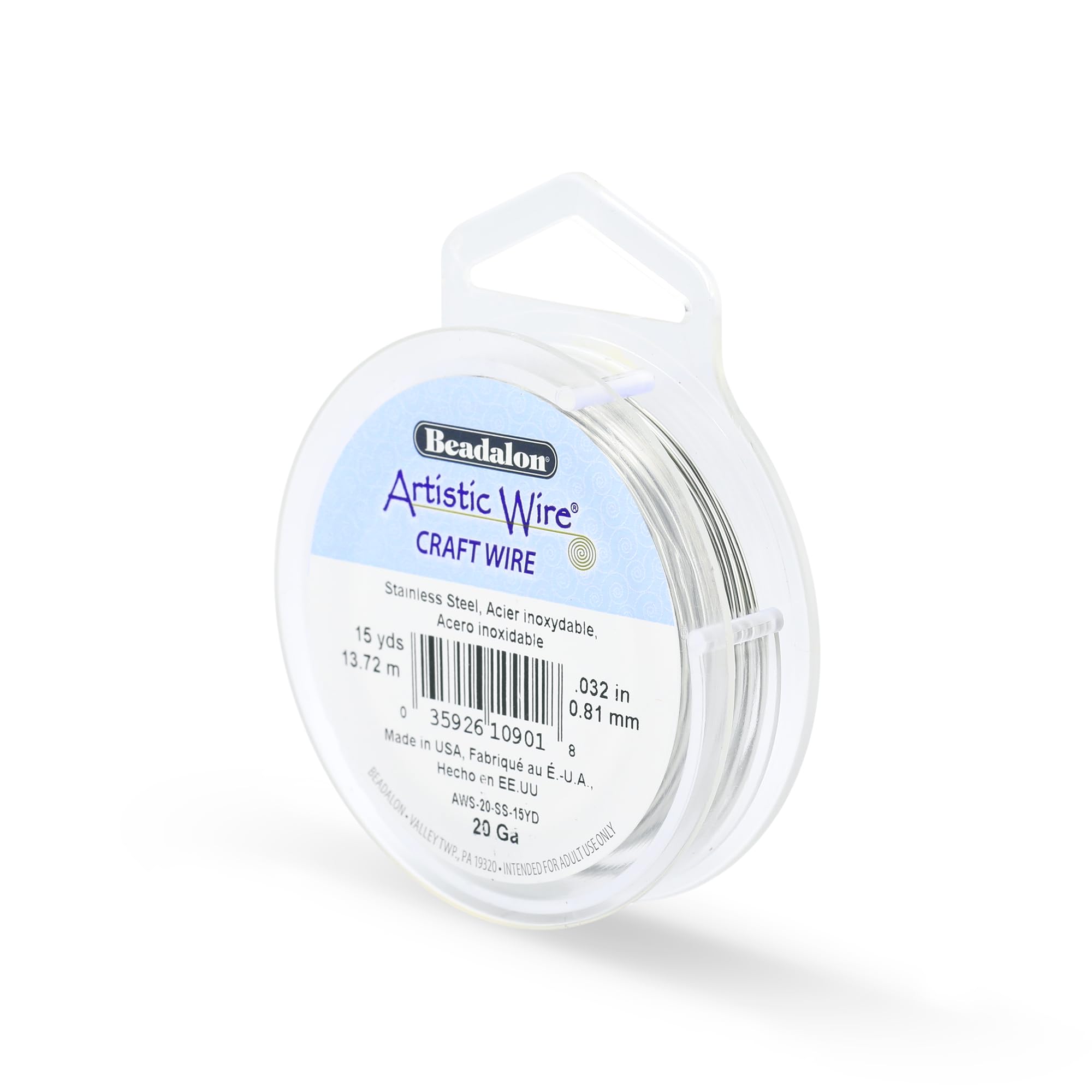 Artistic Wire 20 Gauge Stainless Steel Craft Jewelry Wrapping Wire Wire, 15 yd