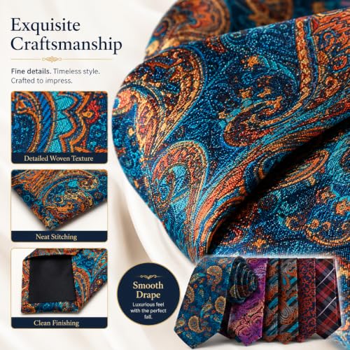 Image of WeiShang Neckties for Men, Classic Formal Tie