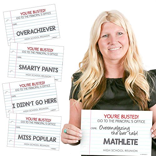 Big Dot of Happiness Class Reunion Detention Mug Shots - Class Reunion Photo Booth Props Party Mugsh - //coolthings.us