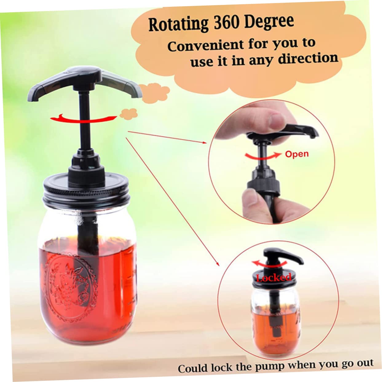 6 Pcs Honey Dispenser Syrup Pump Dispenser Honey Jar Dispensing Pumps Pump Head Universal Syrup Pumps Convenient Syrup Pumps Syrup Bottles Pumps Flavor Syrup Pump Honey Pumps