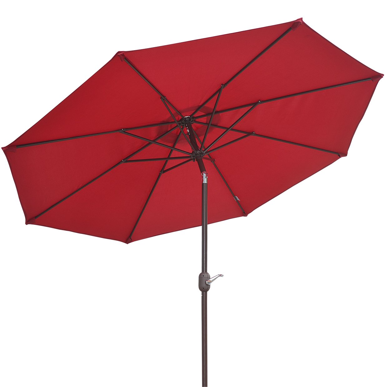 BenefitUSA 9' PARASOL PATIO NEW GARDEN PATIO UMBRELLA SUNSHADE MARKET OUTDOOR-BURGUNDY