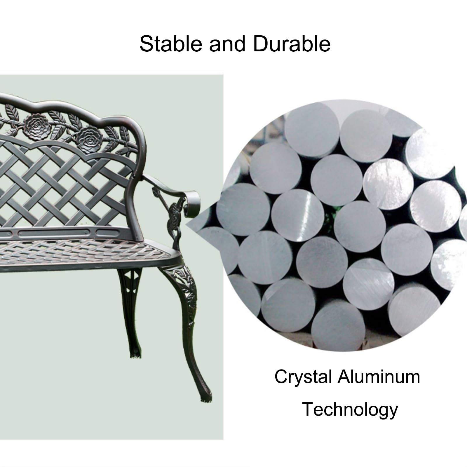 Amazon.co.jp: Yqyc 金属パティオガーデンベンチアンティーク