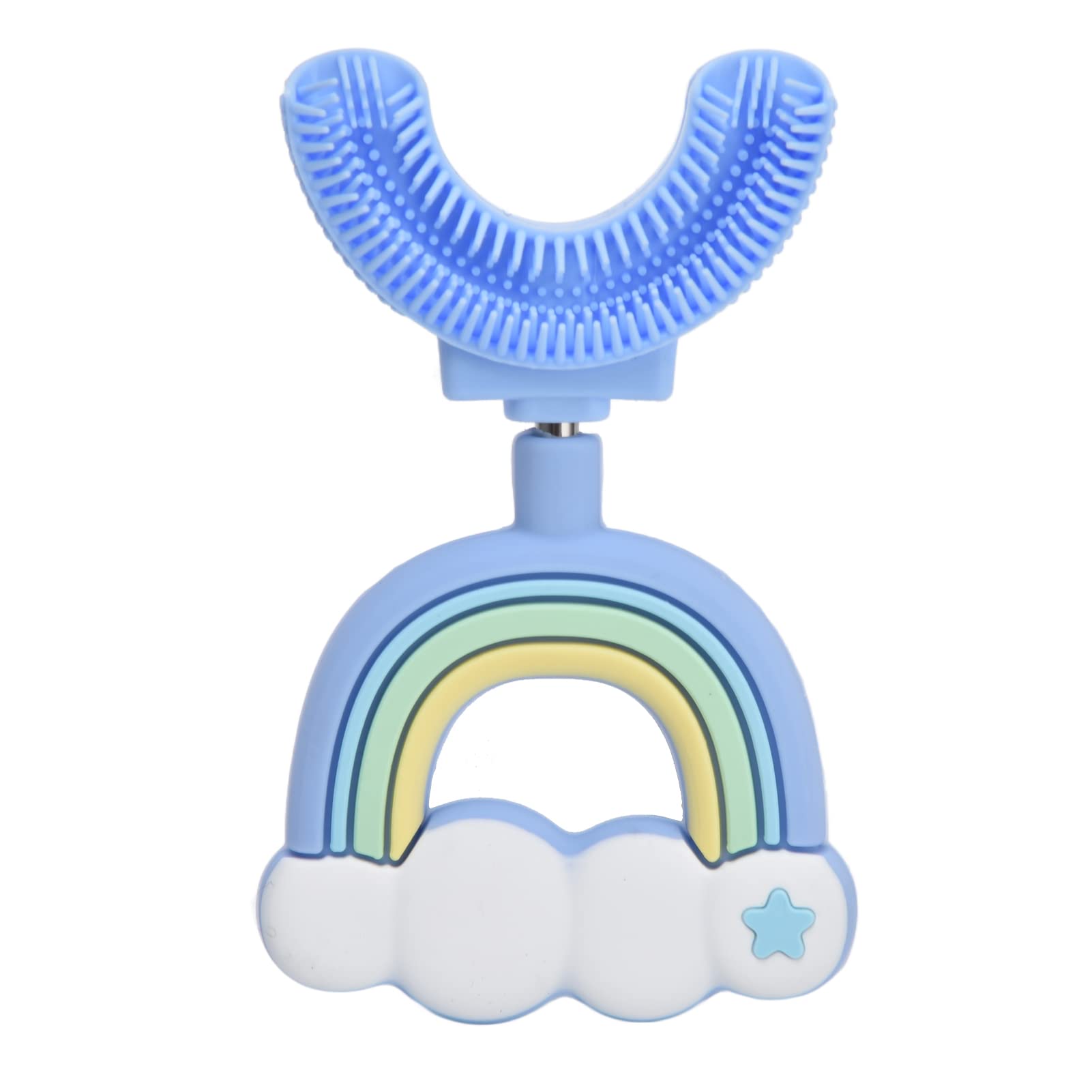 U-förmige Zahnbürste für mit Cartoon-Design und Weichen Borsten aus Lebensmittelechtem Silikon für eine Unterhaltsame Mundpflege. 1 X U-förmige Zahnbürste (2-6 Jahre alt)