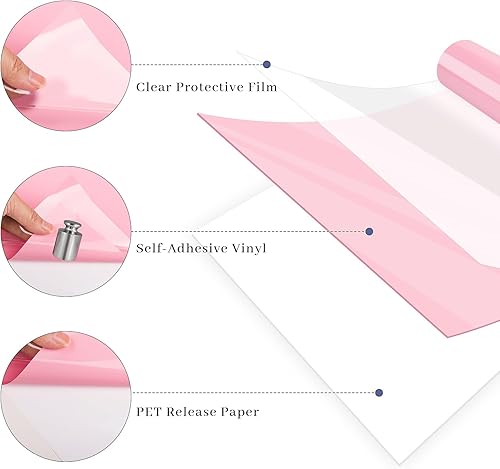 Miniatura 2 de GIRAFVINYL001 - Rollo de vinilo permanente, impermeable, resistente a la decoloración, adhesivo, brillante, 12x8', para máquina de corte, bricolaje