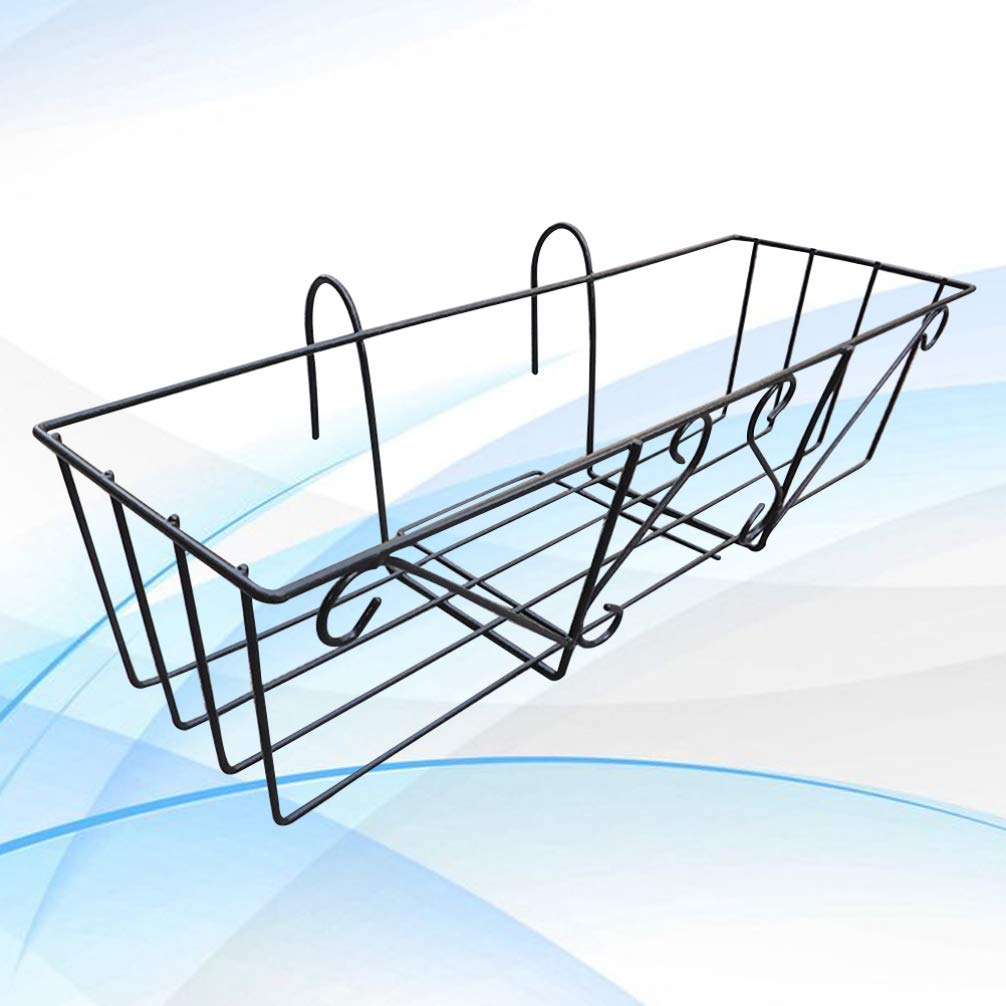 Cabilock Jardinière Suspendue en Fer Support De Pot De Fleur Jardinières De Clôture en Métal Fleur De Balcon Jardinières Suspendues Balcon Porte-jardinière Suspension en Fer Forgé Mural