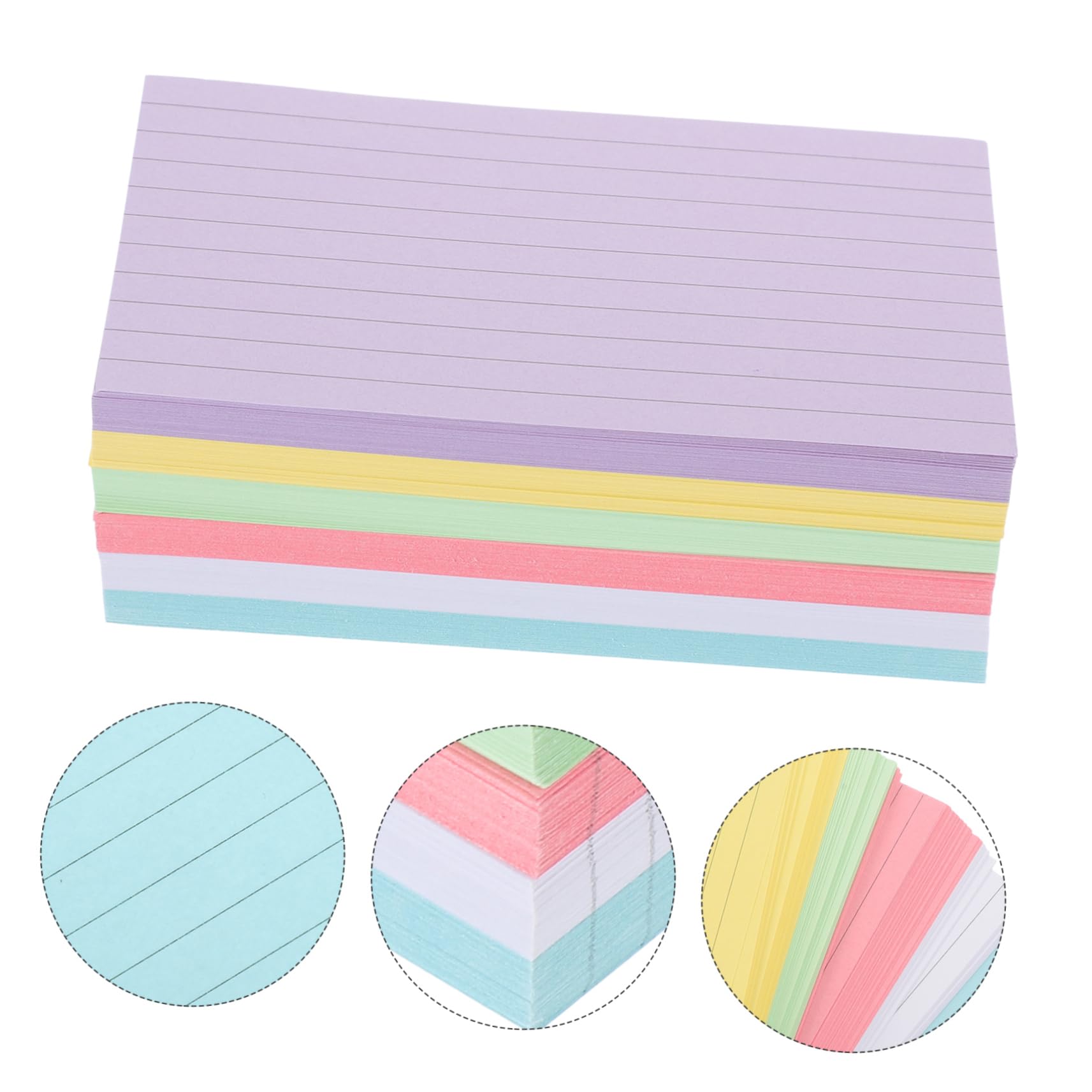 SHINEOFI 3 Sätze Farbige Karteikarten Bunt Groß Karteikarten Lernen Wortkarten Schreiben Schreibutensilien Büromaterial Notepad Farbig Speicher Papier 300 Blatt*3