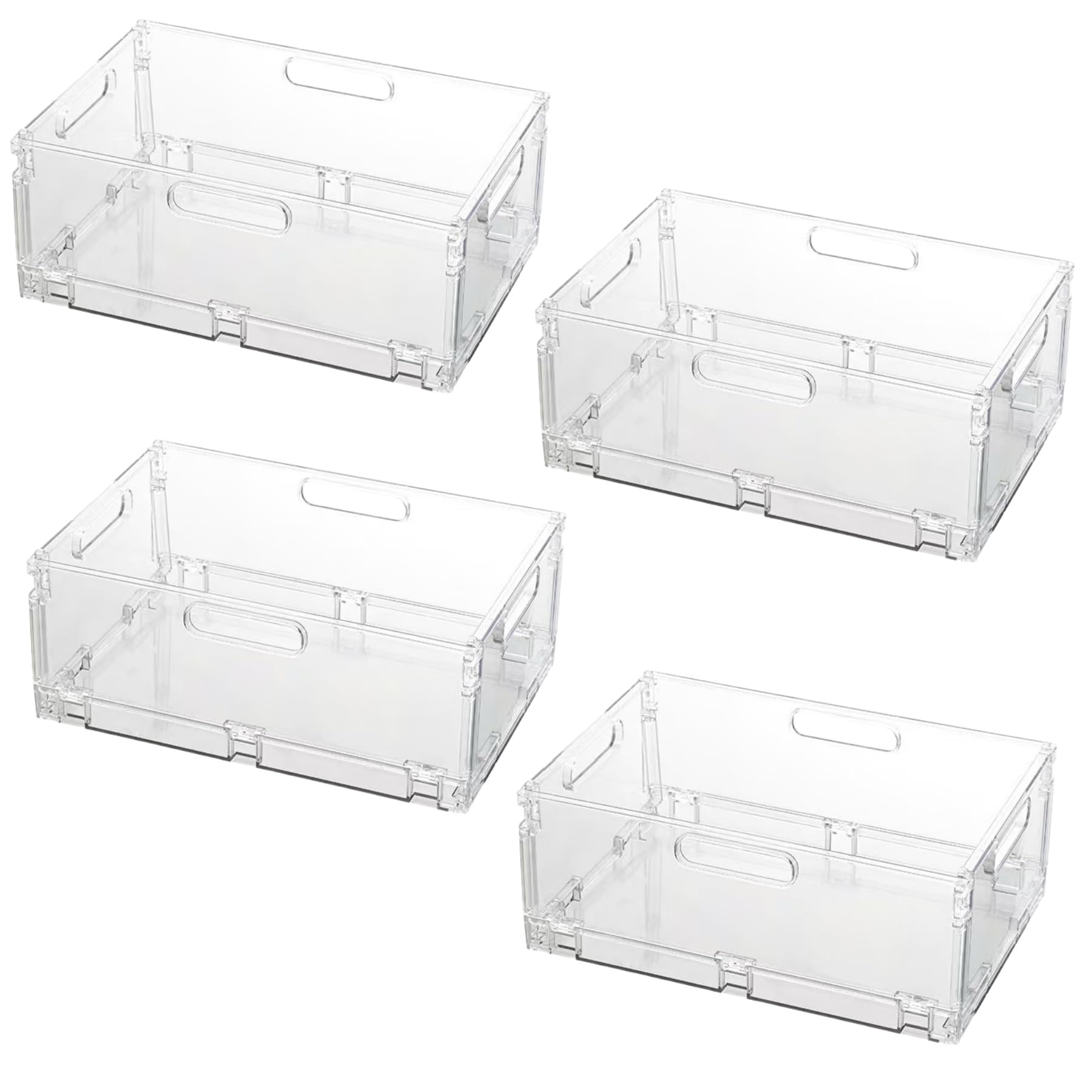 Boîte de rangement transparente plastique pour en finir avec le désordre de bureau