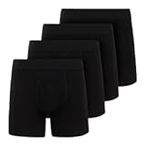 Mens Underwear Pack of 4 Boxer Briefs&comma; Cotton Stretch Boxers for Men