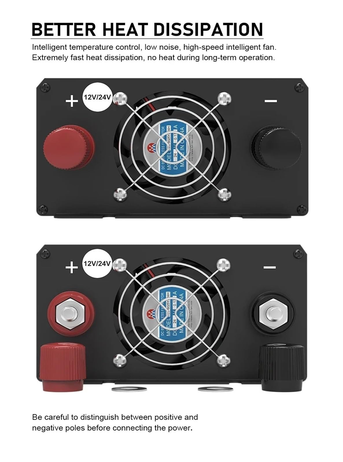 Inversor Onda Sinusoidal Inteligente 900 W/1500 W Entrada 12 V/24 V Salida 220 V 50 Hz Protección Múltiple Carcasa Metálica Salida USB(24V,100-120V,1200w Inverter)