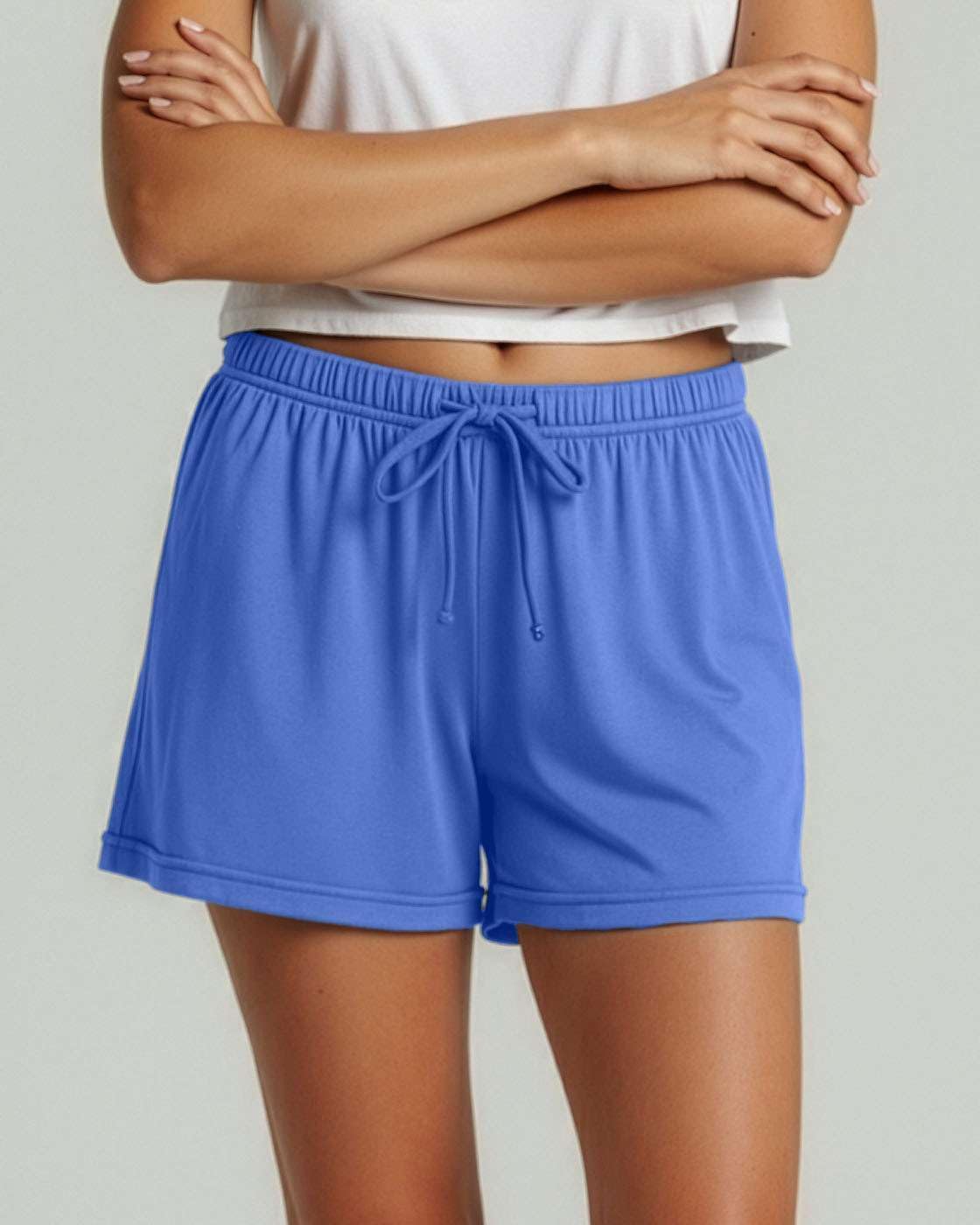 Real Essentials 3 Pack: Women's Pajama Shorts Sleep Lounge Sweatshorts Comfy Sleepwear Bottoms (Available In Plus Size)