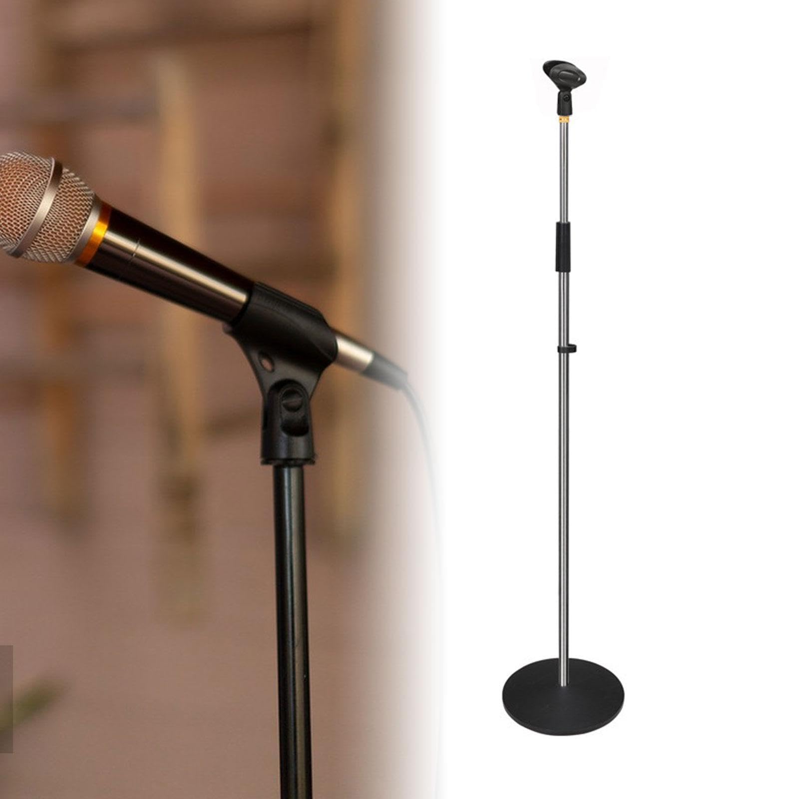 Microfono Stand Stable Con Base Rotonda E Clamp Flessibile