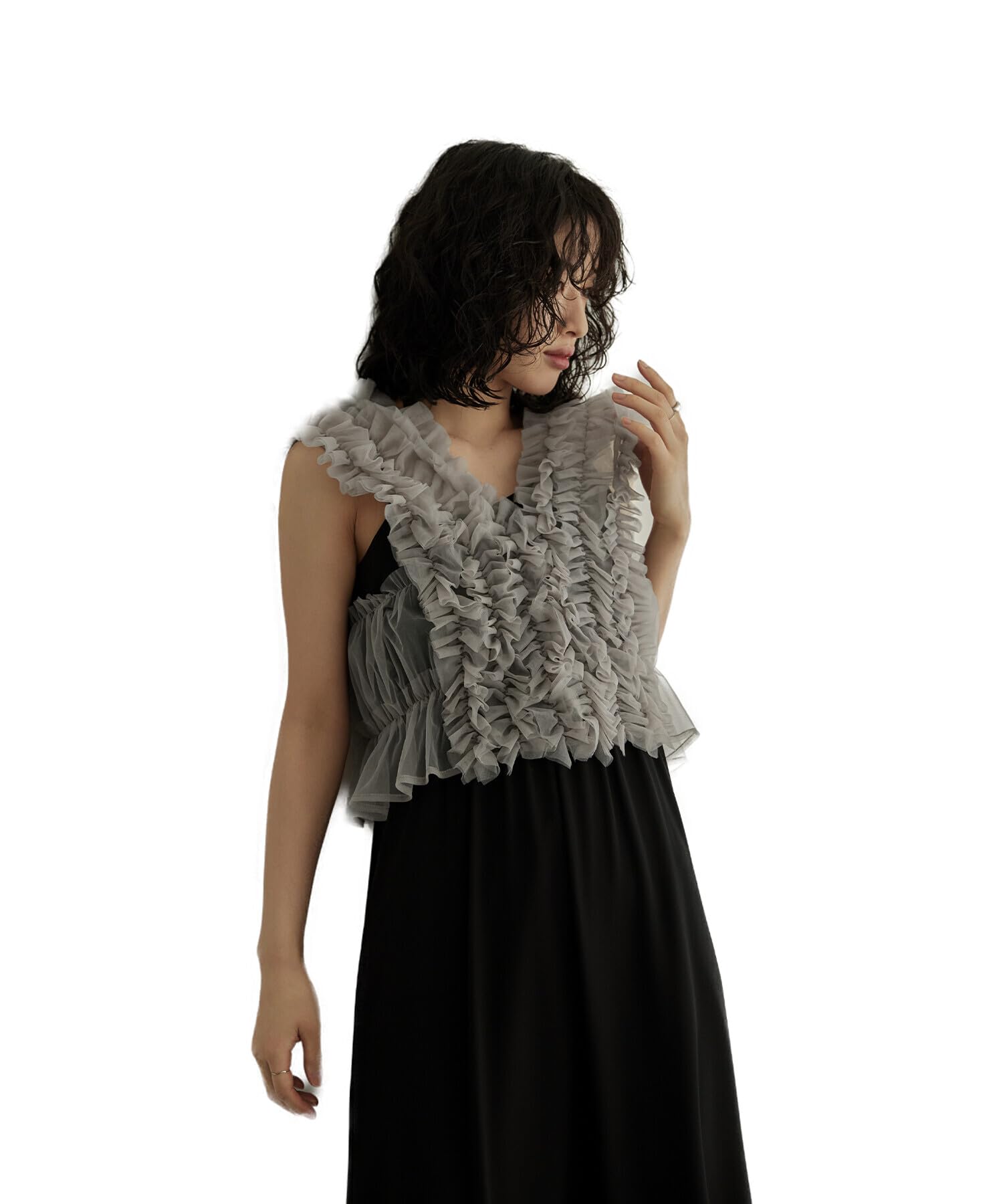 シーニュフリルジャケットチュールボレロ新品未使用