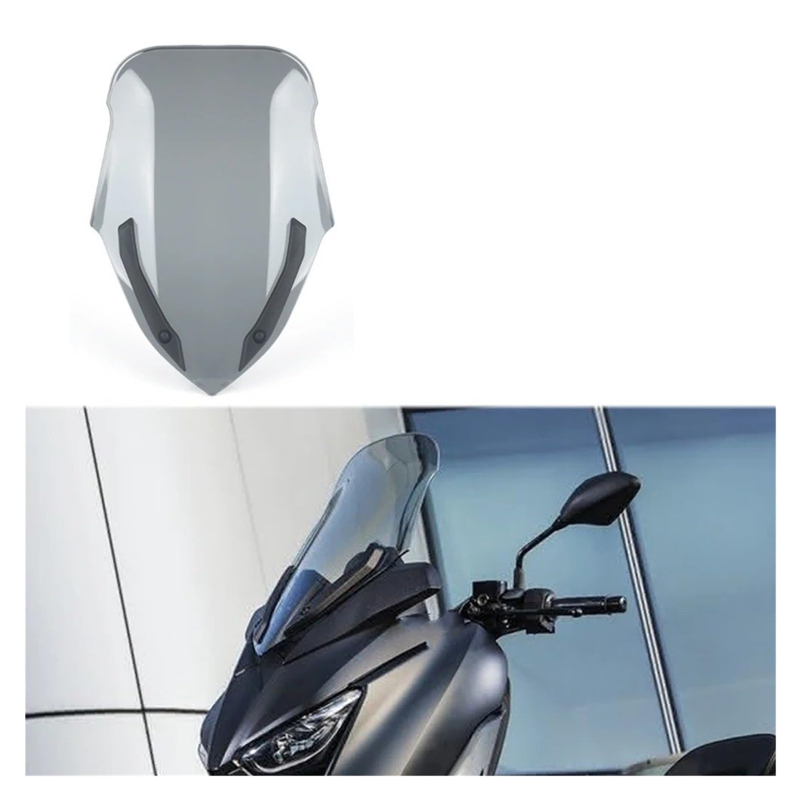 Paravento Per X-max 300 Xmax300 2017-2022 Parabrezza Anteriore Moto Deflettore Protezione(Grey)
