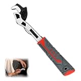 KAIOULU Multi-function Adjustable Pipe Wrench, Self Adjusting Wrench, Quick Self-Adjusting Power Grip, suitable for mechanics, DIY enthusiasts Repairs Car, Bicycle amd Plumbing (8 Inch)