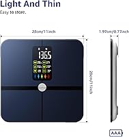 Vista 7 de Báscula de Grasa Corporal, Posture Pantalla Digital Extra Grande Báscula de Peso Inalámbrica Digital de Baño Analizador de Composición