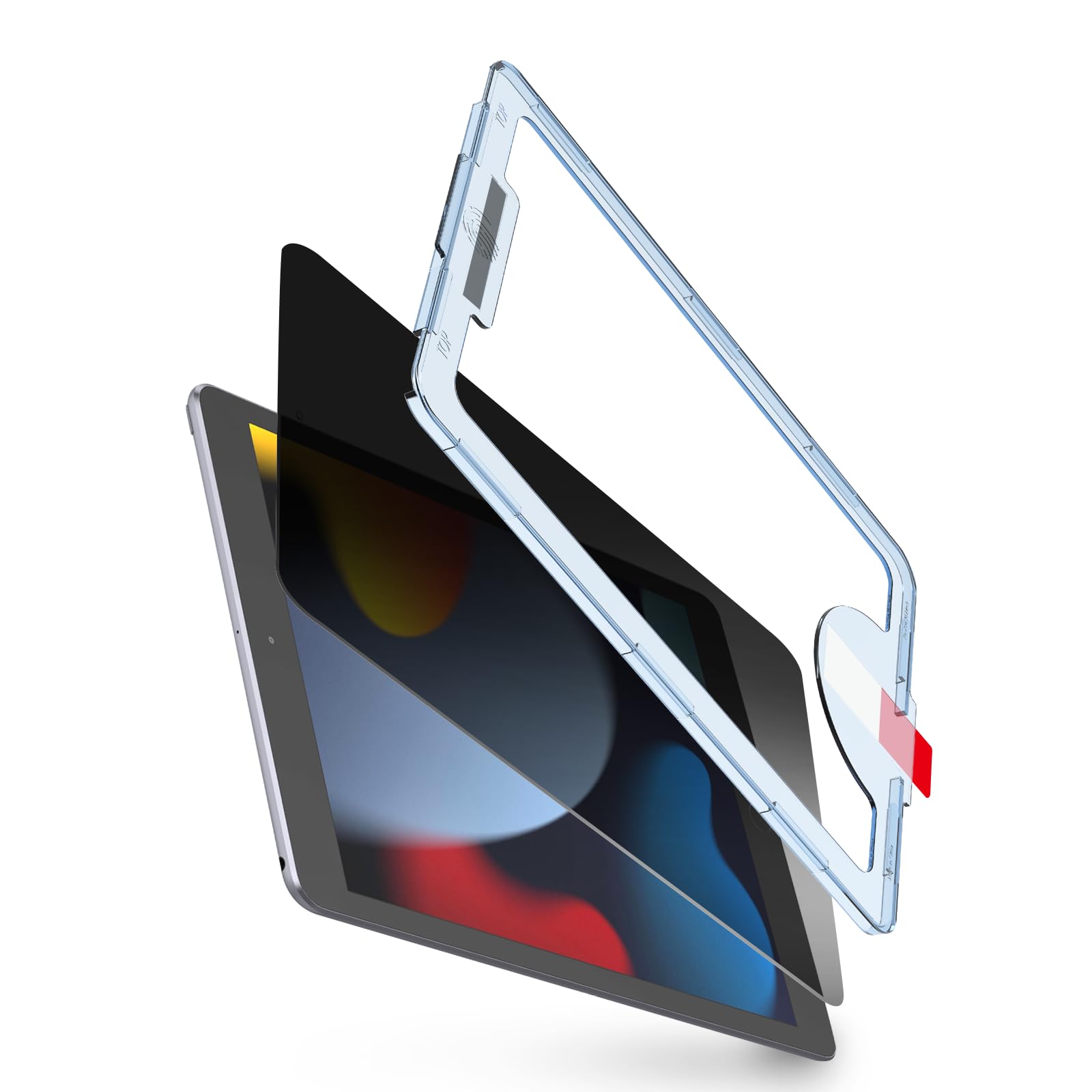 BERSEM 1 Stück Privacy Schutzglas für iPad 10,2 Zoll (9./8./7. Generation, Modell 2021/2020/2019) Anti-Spy Schutzfolie, 9H Gehärtetes Glas Sichtschutz, mit Einfacher Anbringungsschale