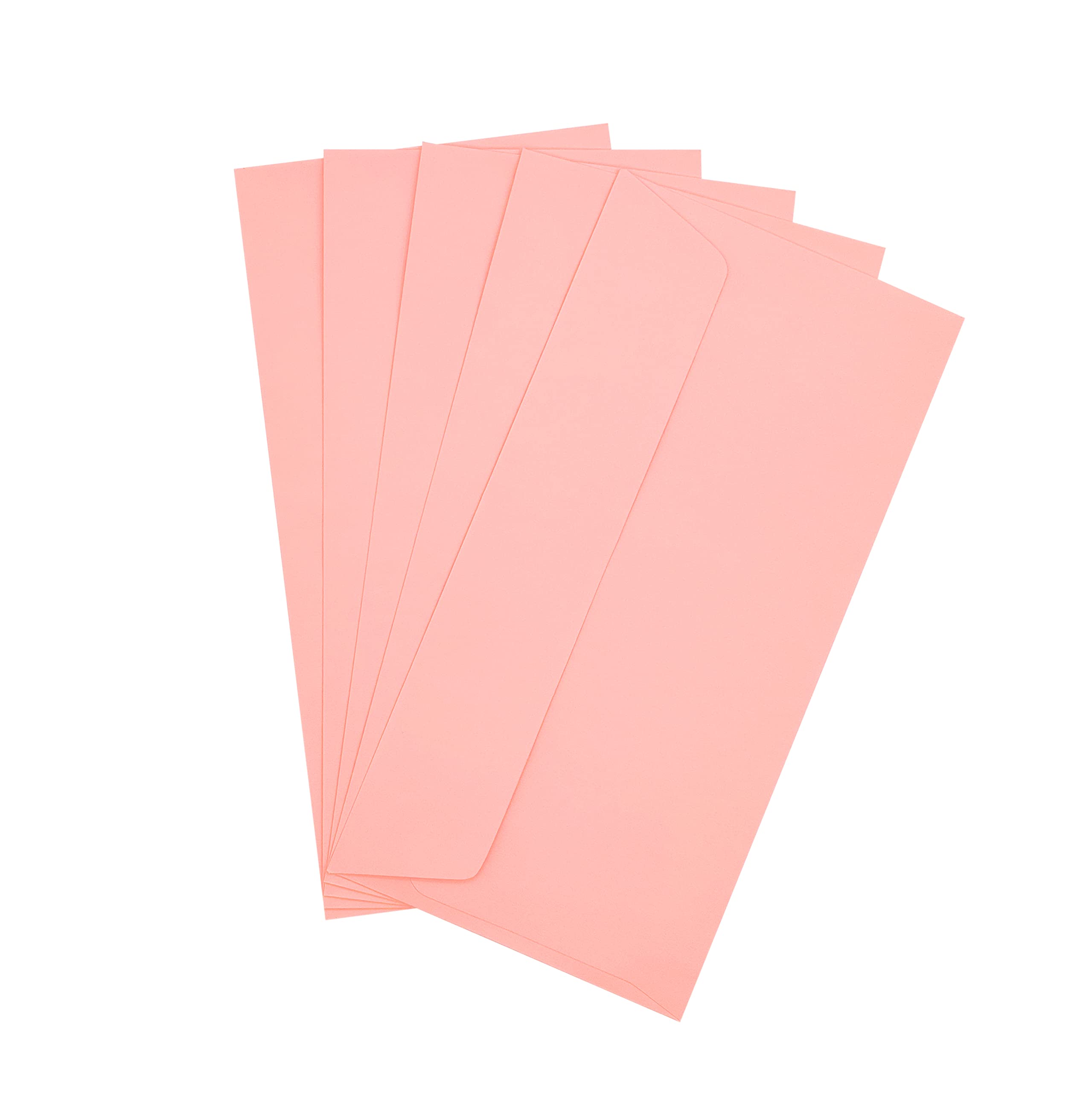Raylu Paper® - Pack of 20 Small Coloured Envelopes with Self-Adhesive and No Window for Party Gifts, Weddings, Birthdays or Christmas. Coloured Envelopes DL Size 110 x 220 mm (Pink)