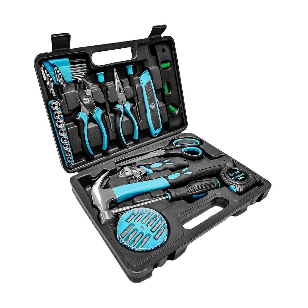 Cecotec Werkzeugkasten CecoRaptor 4200 ToolBox. Knopfverschluss, kompaktes Design und ergonomischer Griff, Schraubendreher, Hämmer, Zangen, Maßband, 31x22,5x7 cm
