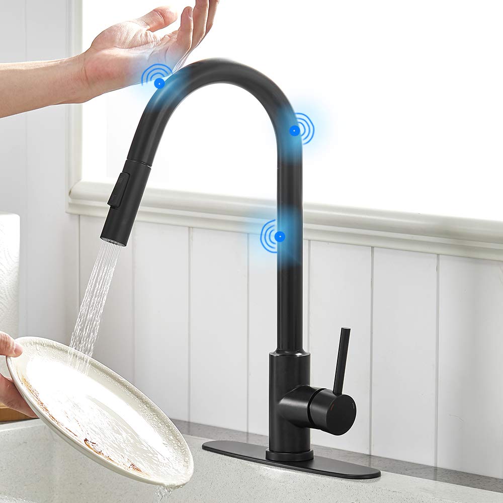 Buy OWOFAN Touch On Kitchen Faucets with Pull Down Sprayer, Single Handle Kitchen Sink Faucet