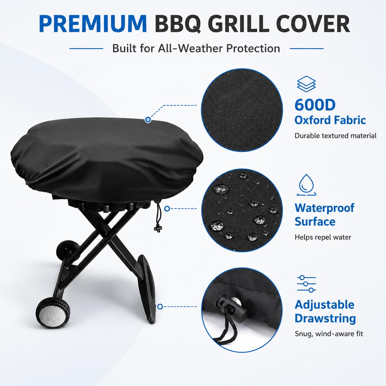 Copertura Barbecue Portatile Impermeabile per O-Grill 400 2026+, 600D Copri BBQ Resistente UV Antipolvere Grill Protezione Esterno