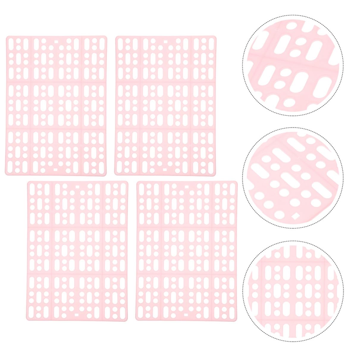 Amosfun Tappetino Antiscivolo per Gabbie Conigli e Piccoli Animali, Set 8 Pezzi Rosa, Cuscinetti Morbidi per Zampe Resistenti all’Usura, Adatto per Bagno, Cucina e Balcone