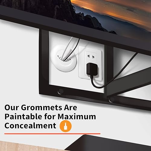 Miniatura 2 de Paquete de 2 cables de TV para montaje en pared, kit de gestión de cables de TV oculta cables de TV detrás de la pared, kit de ocultador de cable de