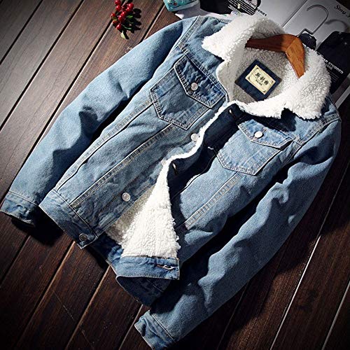 Generic DENIM JACKET S Faux Fur Lined Warm Coats Sherpa Fur Fleece Lined Thicken Denim Jean Trucker Jacket Coat thumb #2