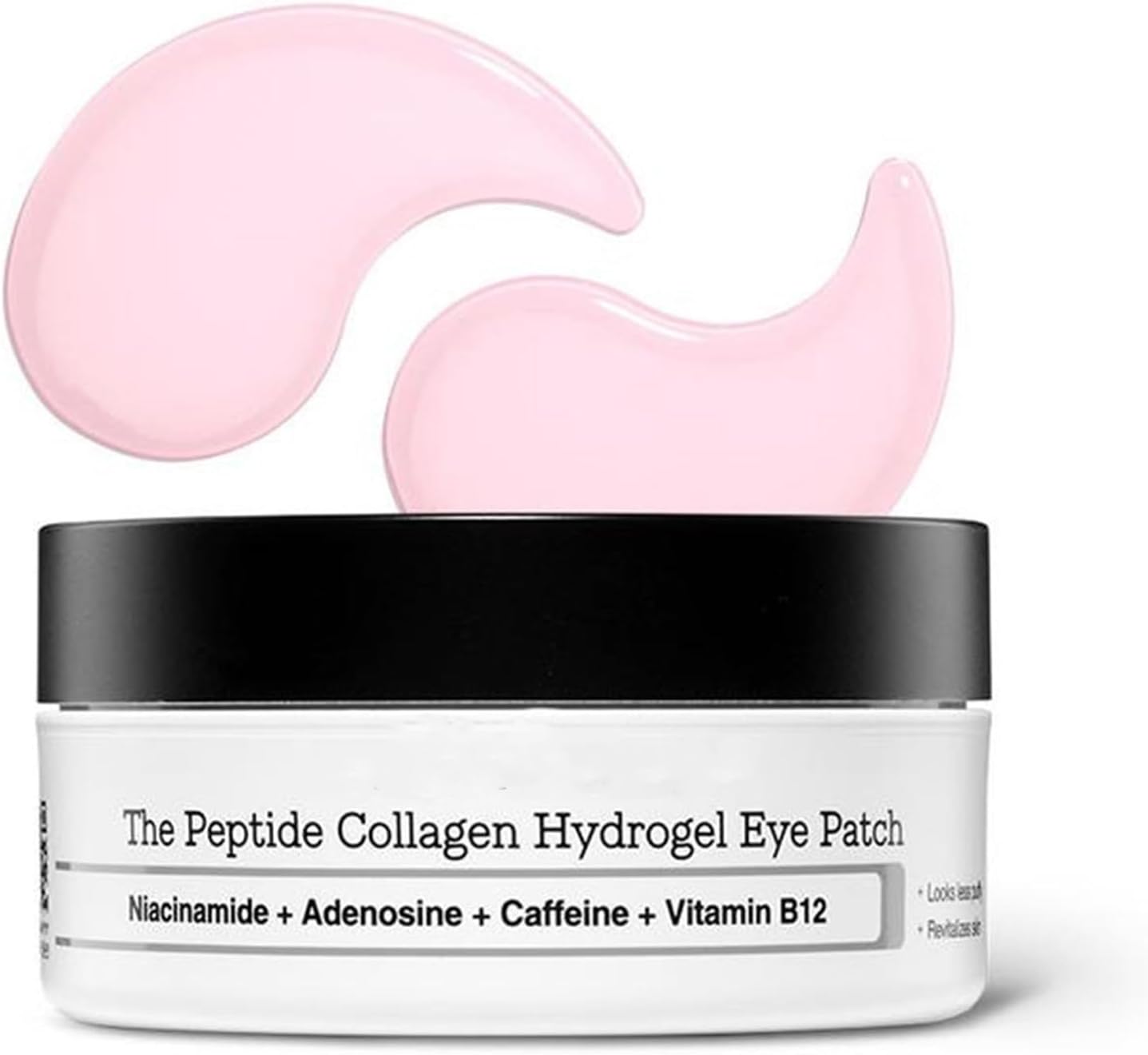Pink Peptide Collagen Hydrogel Eye Patches Korean Wrinkle Patches for Puffy Eyes Dark Circles Bags Fine Lines Hydration Skincare — Depuffing Under Masks Moisturizing Care Daily Use