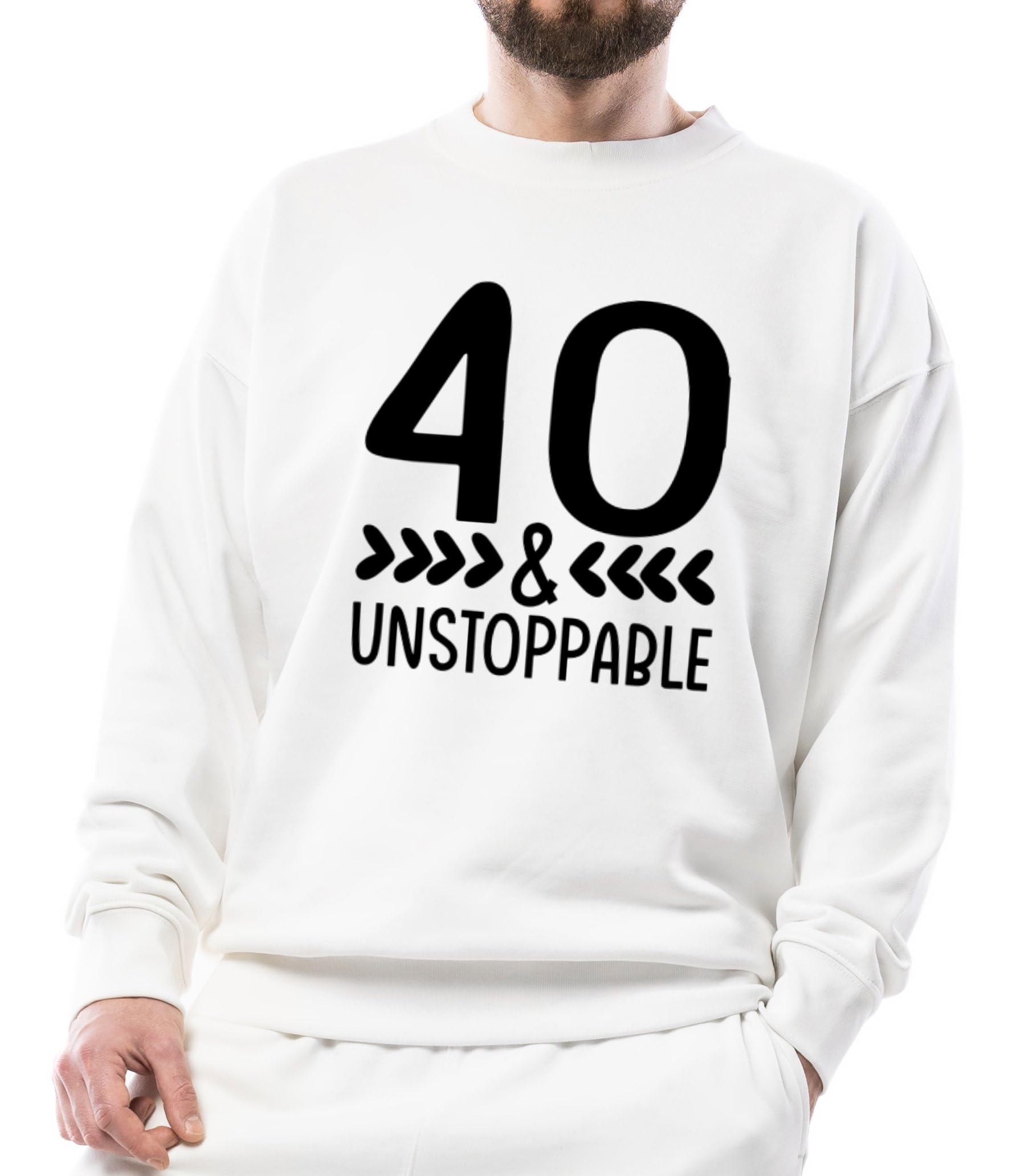 40 and Unstoppable Sweatshirt, Unisex Birthday Sweatshirt, Fun 40th Birthday Gift, Birthday Sweat Shirt, 40 Birthday Apparel-image-28
