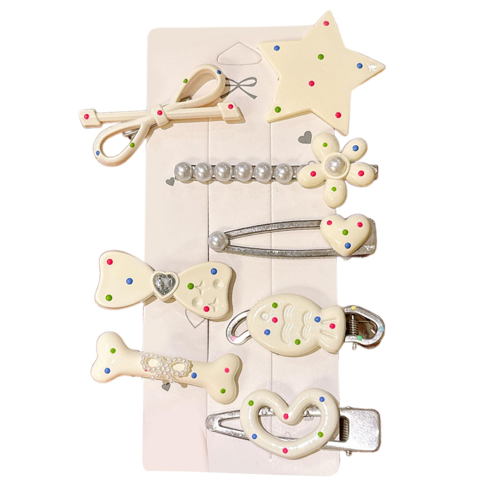 MICFENY 8Pcs Star Shaped Hair Clip Duckbill Barrettes for Women Girls Hairpin Fashion Accessories Party Occasion