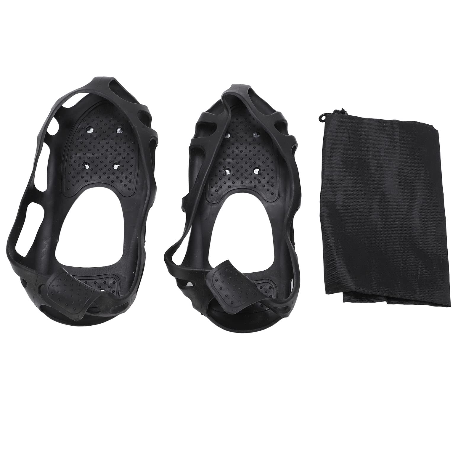 Kuuleyn 24 Spikes Anti Slip Walk Traction Cleat Ice Cleats for Shoes and Boots Traction Cleats for Walking On Snow and Ice Anti Slip Ice Snow Grippers Footwear Overshoe (M)