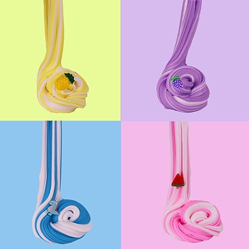 Miniatura 5 de Juego de 15 paquetes de slime de mantequilla de dos colores, no pegajoso, juguete de lodo súper suave, regalos de cumpleaños y recuerdos de fiesta