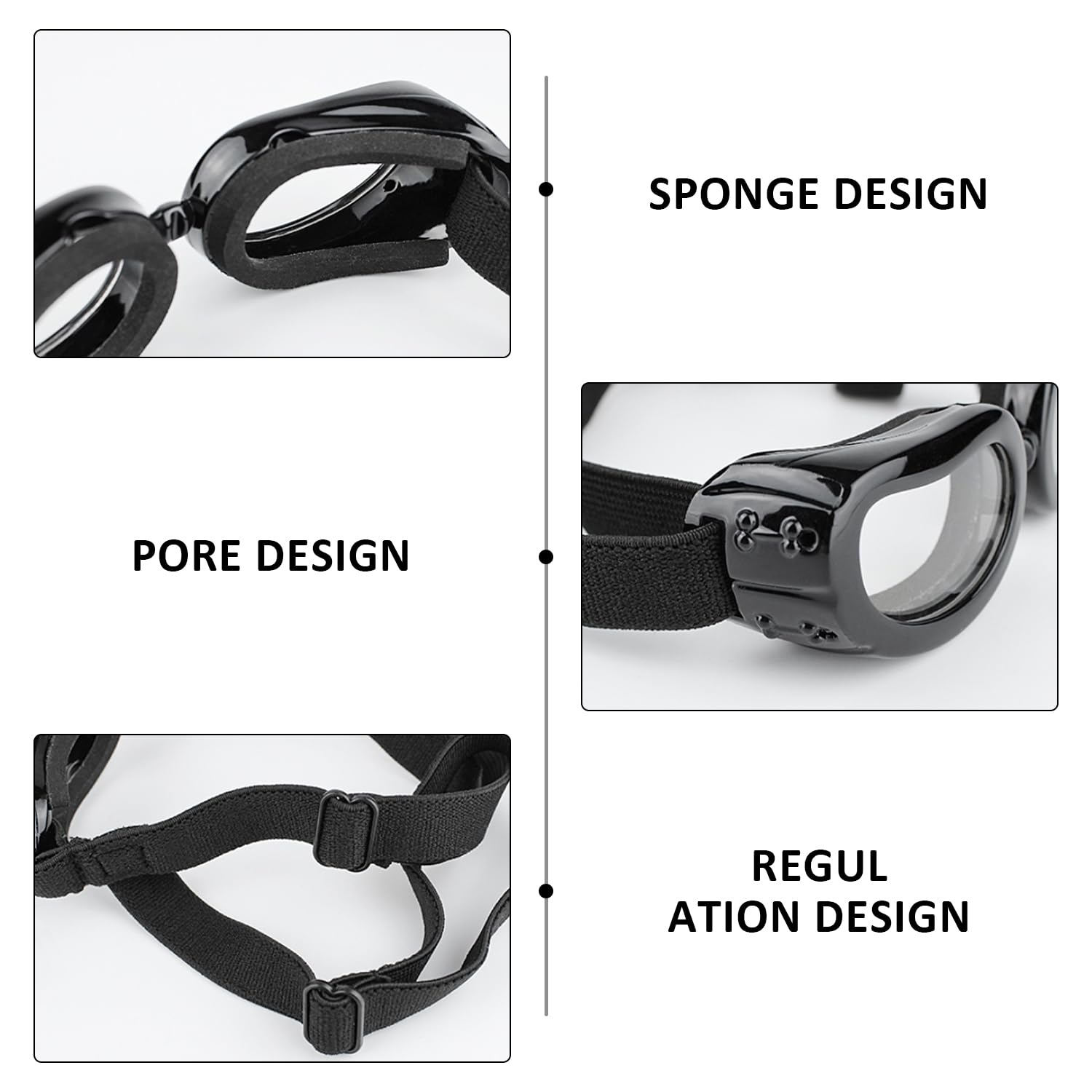 TVSVKWE 1 Piece Puppy Windscreen, Outdoor Sunscreen Glasses, Pet Supplies, Elastic And Adjustable Goggles - Image 3