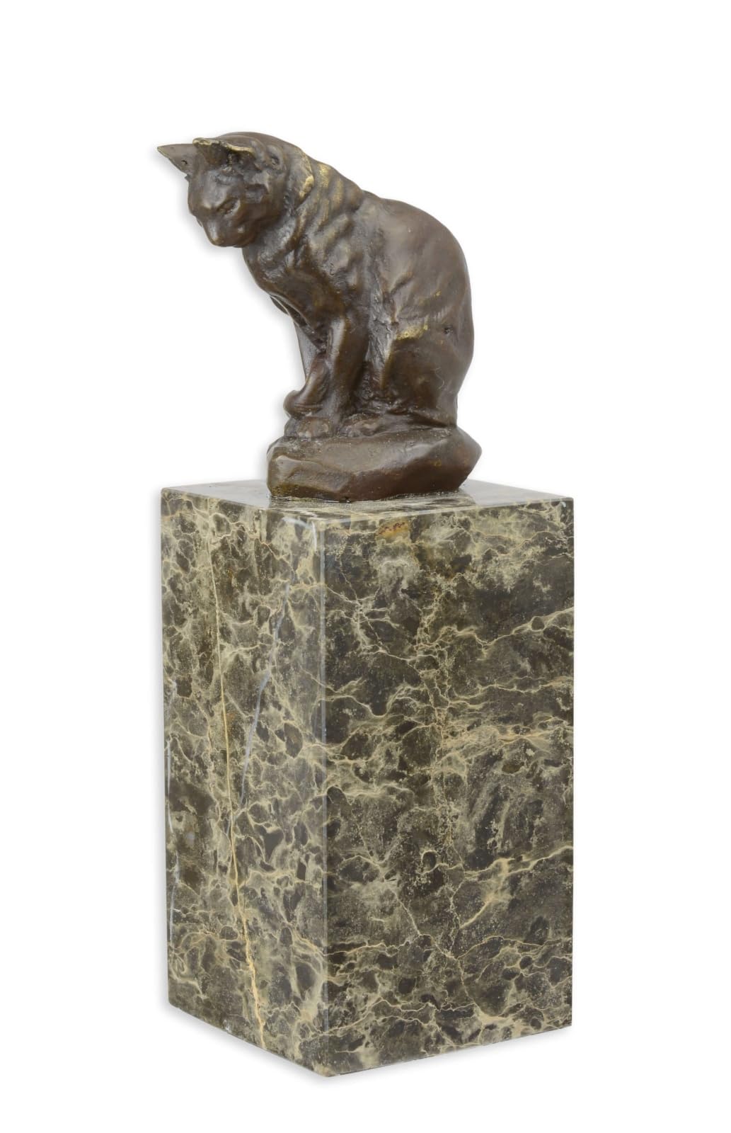 aubaho Bronze Sculpture Cat After Carvin Replica Retro Design Decoration