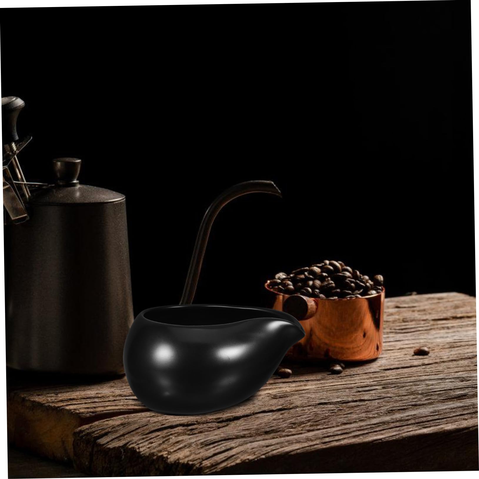 Keramik Milchkännchen im Vintage Nordic Design 3 Stück mit Verschleißfestem Boden Schwarzes Milchspender für Familien und Outdoor Grillen