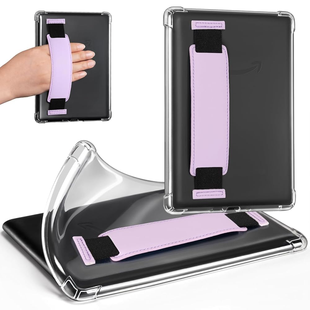 CoBak Hand Strap Clear Case for All-New 7" E-Readers - Lightweight, Scratch-Proof Silicone Back Cover