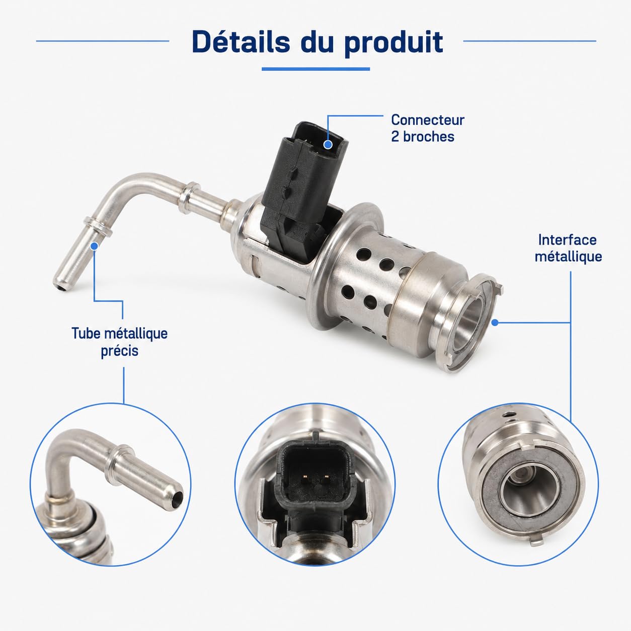 Injecteur de Carburant 2 Broches Compatible avec Peugeot 208 2008 308 3008 5008 Expert Partner Traveller, Compatible avec Citroën Berlingo C-Elysée C4 Jumpy DS DS3 DS4 DS5, Remplacement OE 9802763880