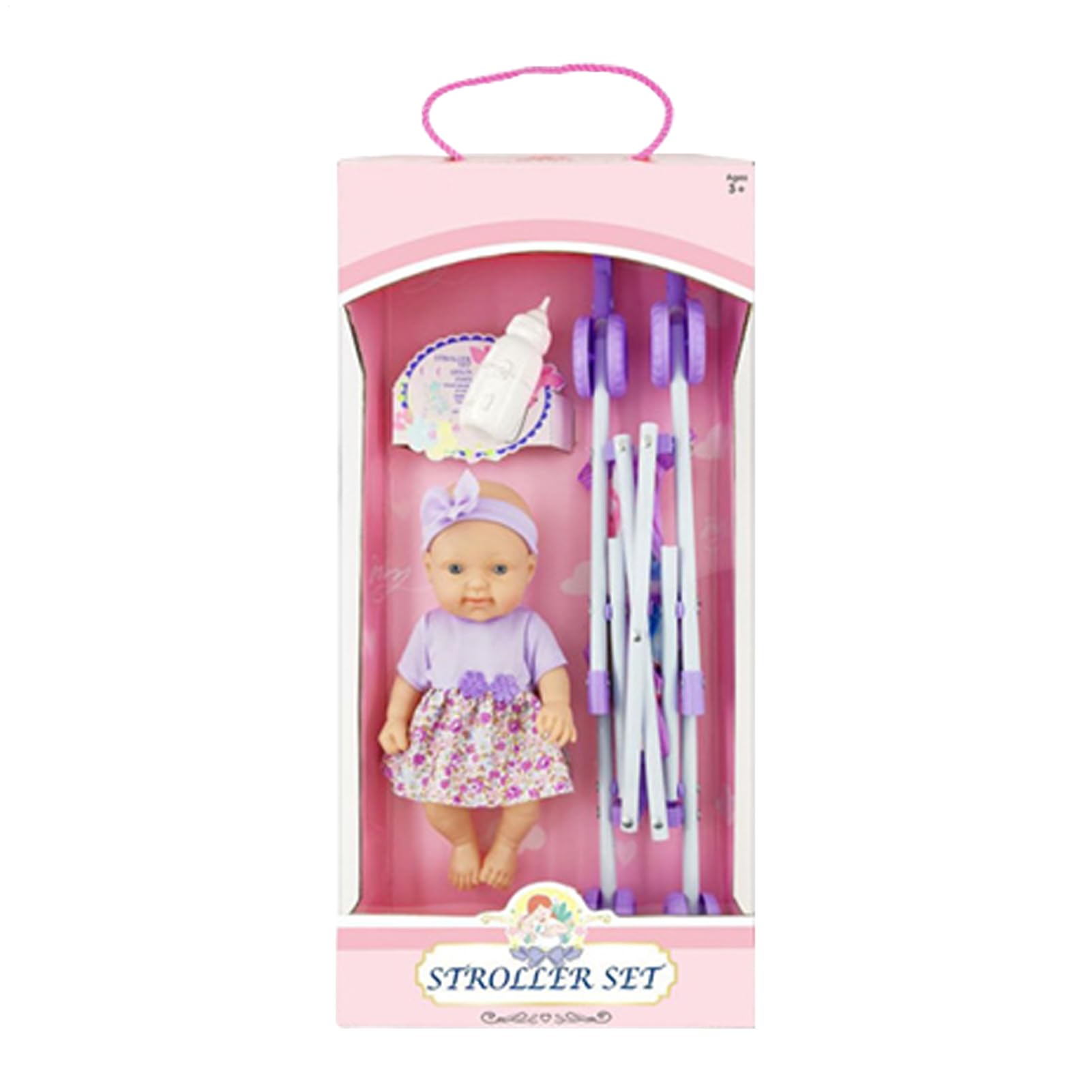 Jouet De Poussette De – Landau Portable, Jogging Pliable pour Bébé, Chariot Miniature pour Les Parents, Siège De Garde D' pour Nouveau-né | Chambre d'anniversaire pour FI