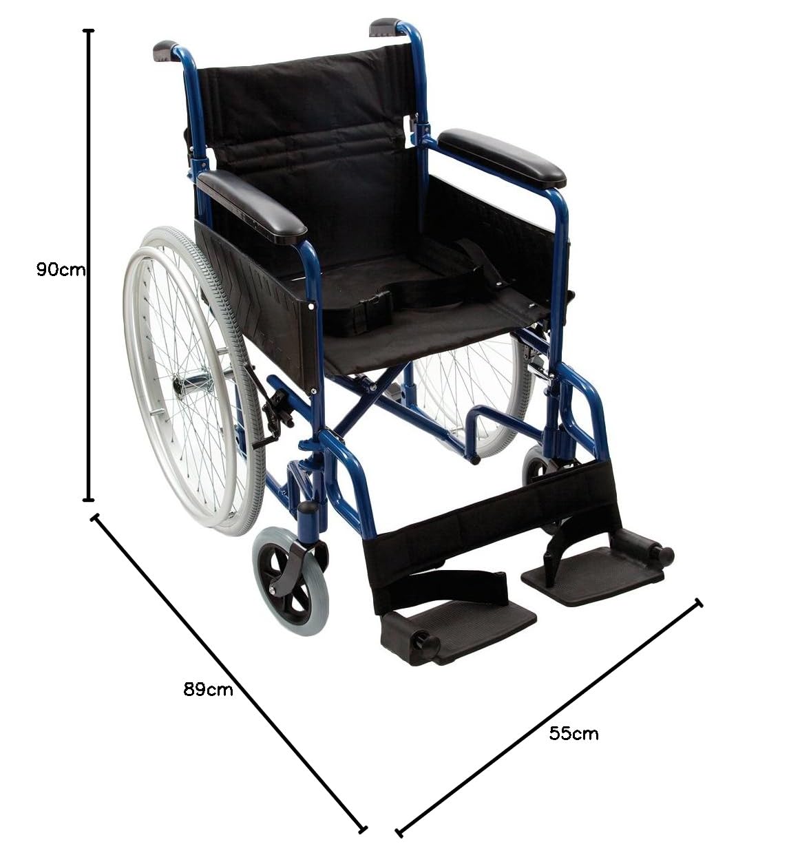NRS Healthcare – Silla de ruedas autopropulsada transit-lite ligero plegable
