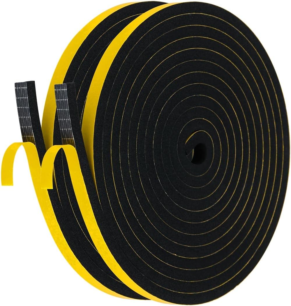 Selbstklebendes Moosgummi-Dichtungsband - 12mm X 10mm X 4m Für Türen, Fenster & Schalldämmung