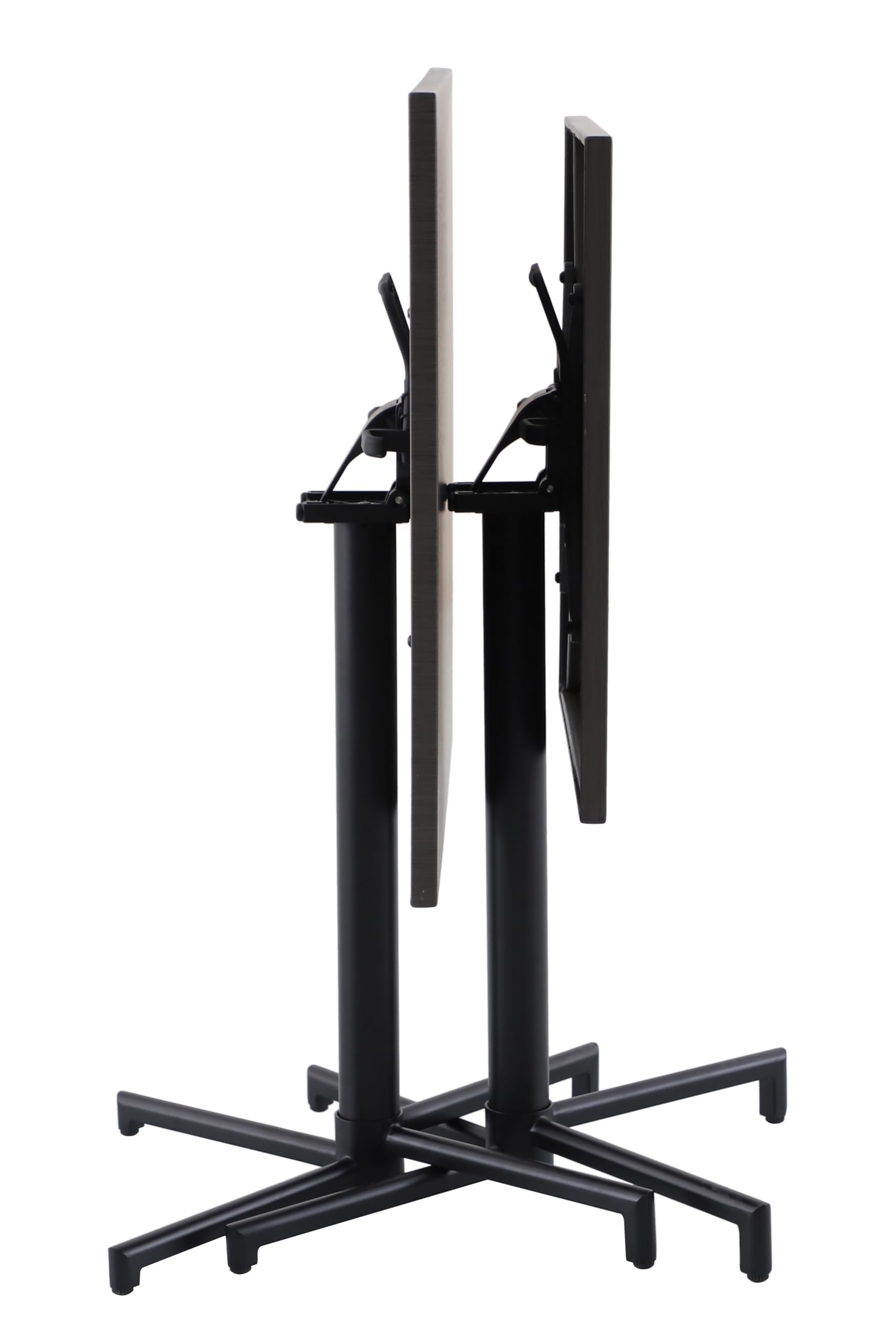 METRO Professional Tavolo Bistrot Pieghevole Aveiro, Acciaio con Stampa Effetto Legno, 60 x 70 cm, Rettangolare, Grigio Scuro e Nero