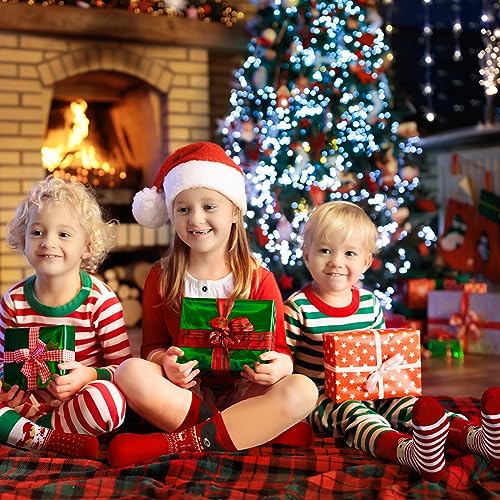 Suhine 30 Pairs Kids Christmas Fuzzy Socks Bulk Winter Cotton Socks Christmas Gift for Unisex Toddler Children3