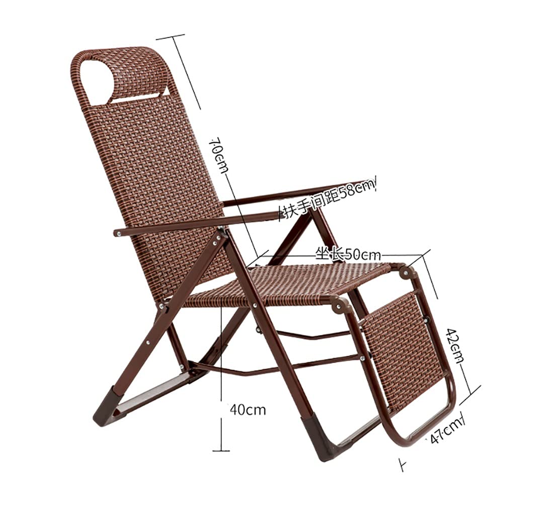 Fauteuil inclinable en rotin, chaises Longues Pliantes de Plage, Chaise Longue Pliante à gravité zéro, chaises Longues inclinables de pelouse, chaises Longues inclinables