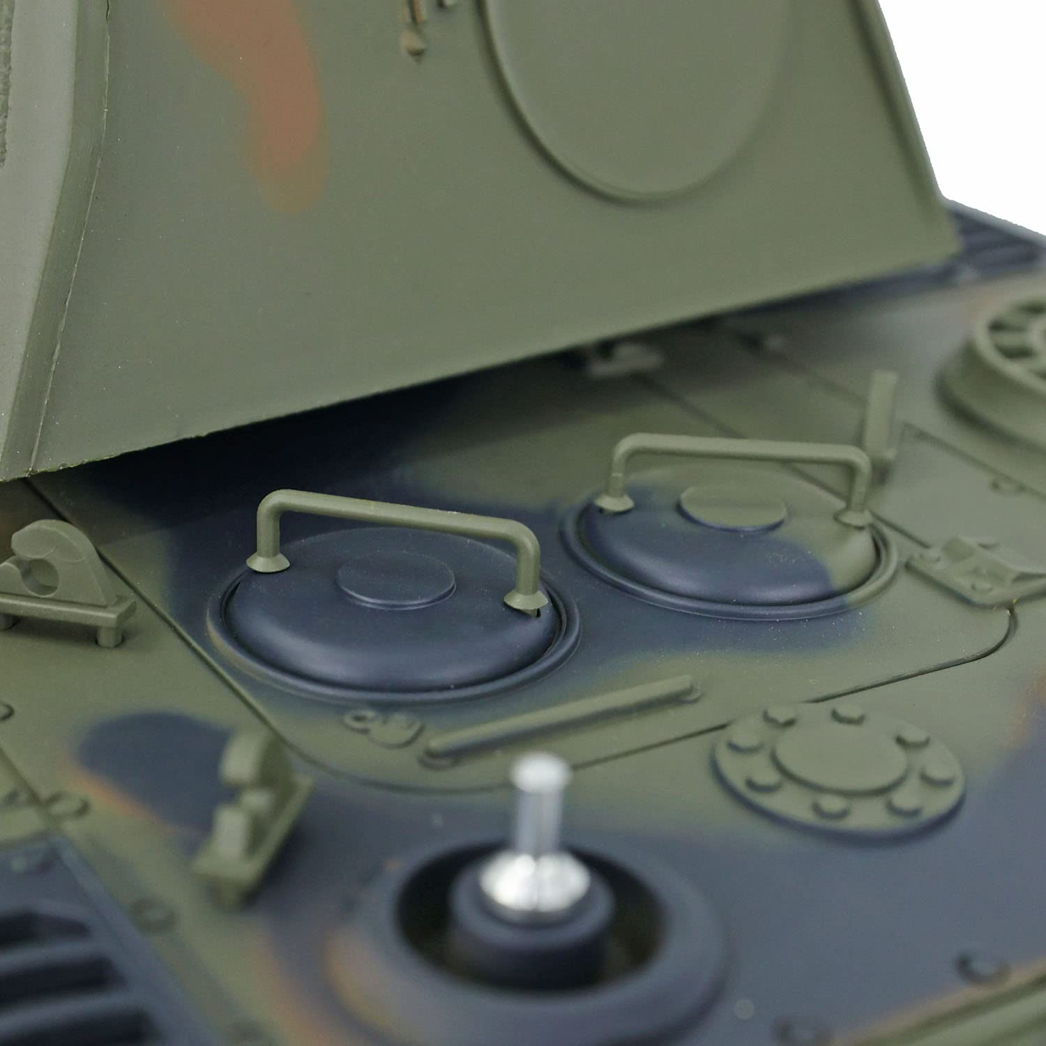 Heng Long US en stock, RC German Panther V escala 1/16 7.0 tanque de metal RTR RC modelo 3819 unidad de humo 340 torreta giratoria infrarrojo combate BB tiro tanque de airsoft