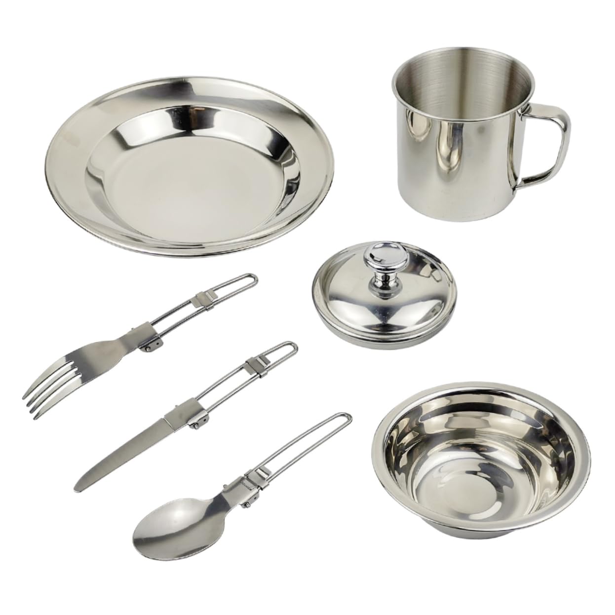 BCOATH 1set Portable Camping Cookware Premium Outdoor Utensils Kit Ergonomic Design Easy to Clean and Store for Hiking Backpacking and Outdoor Adventures