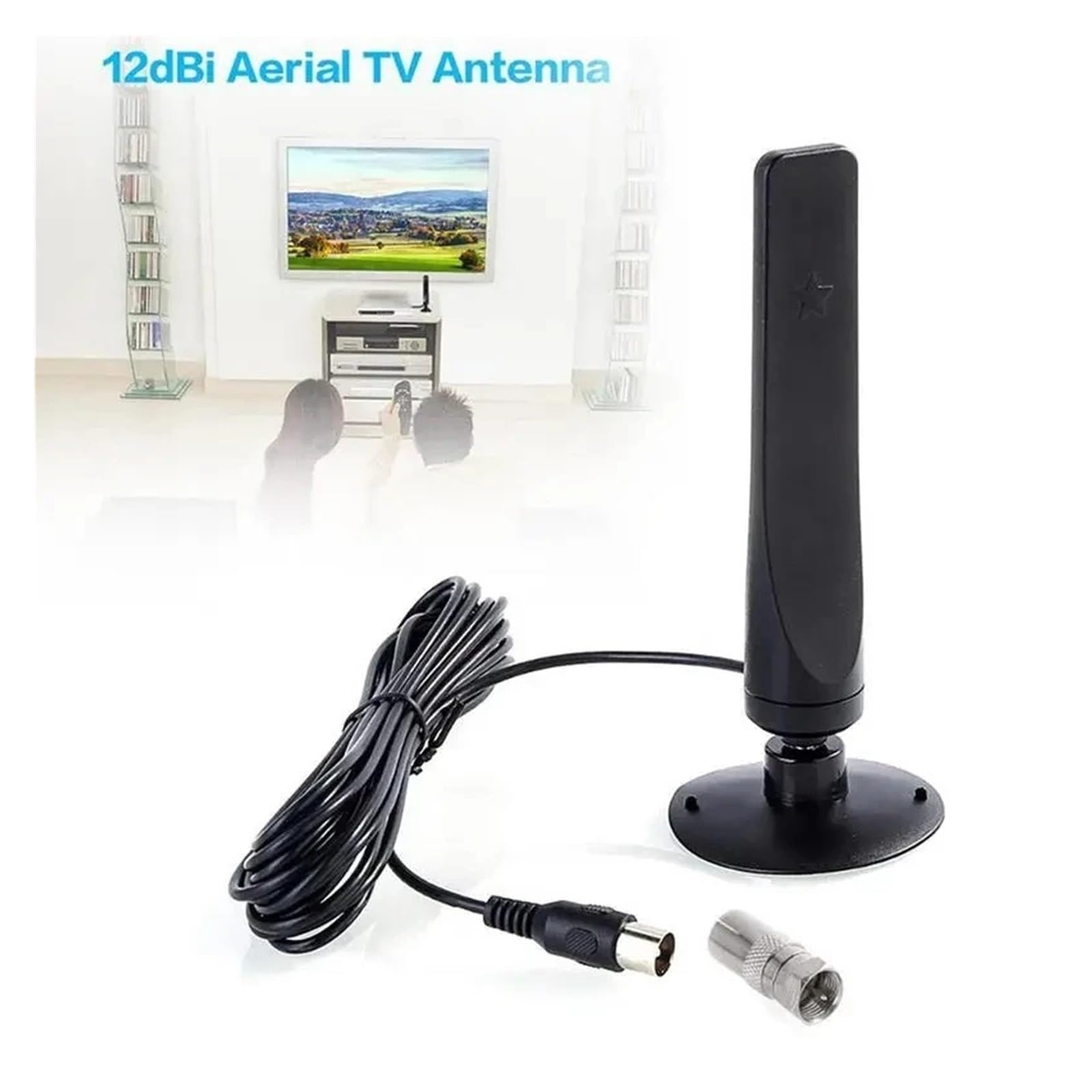 Amplificador De Antena TV Digital For Interiores, Receptor Señal Activa, HDTV Mini Cobertura más amplia(M6)