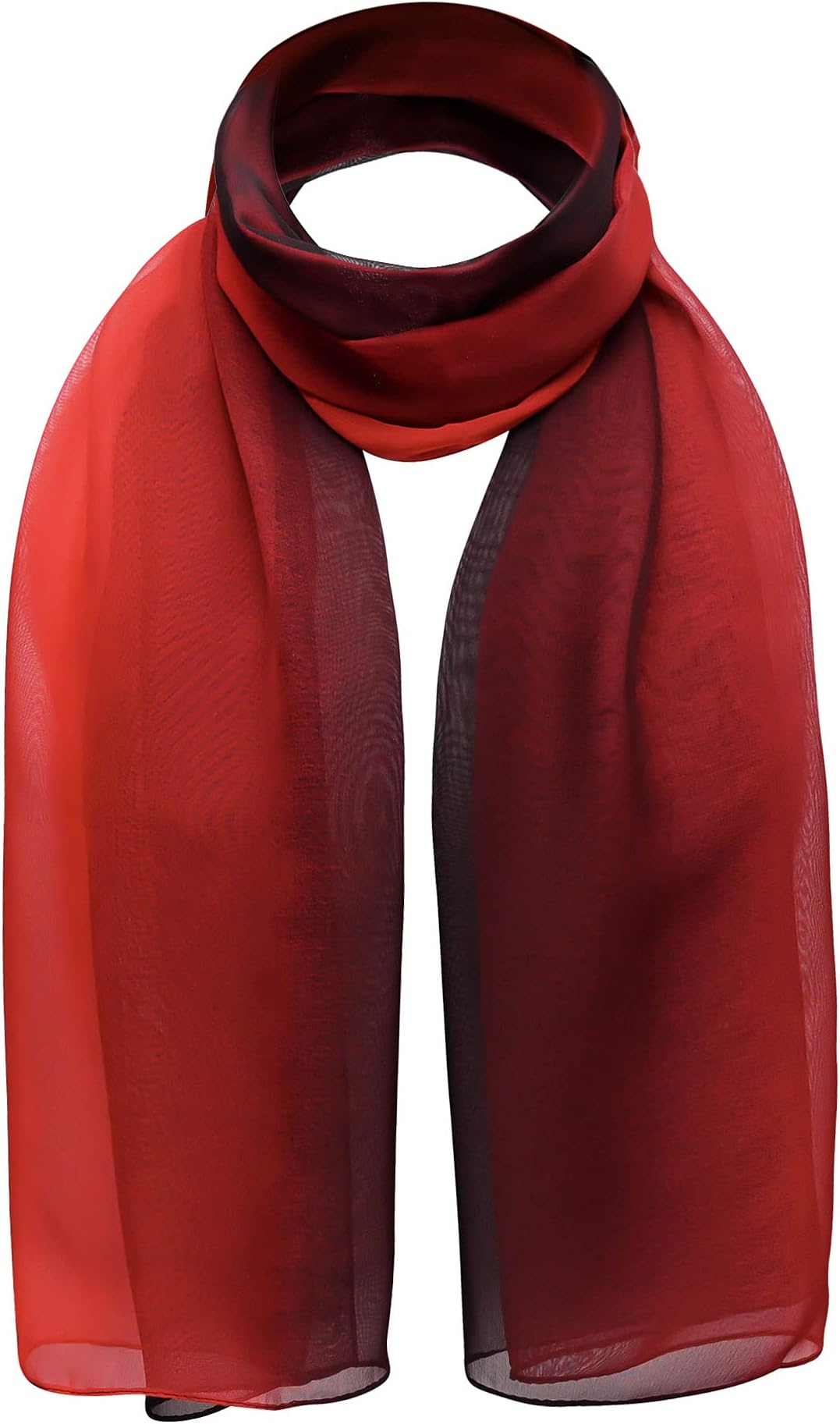 Basic SenseChiffon Scarf Sheer Soft Plain Neck Wrap for Women Neatly Stitched